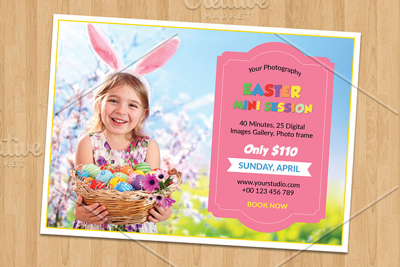 Easter Mini Session Template-V514 in Flyer Templates - product preview 1