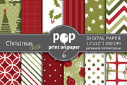 Classic Christmas Digital Paper JPG