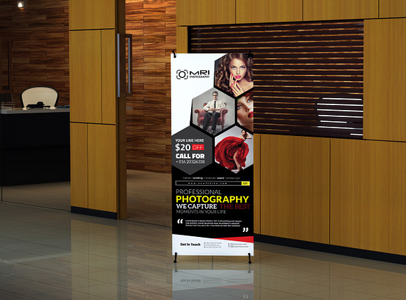 Photography Roll Up Banner in Flyer Templates - product preview 2