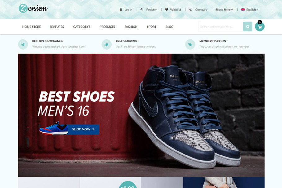  Shoes Store Magento 1 & 2 Theme