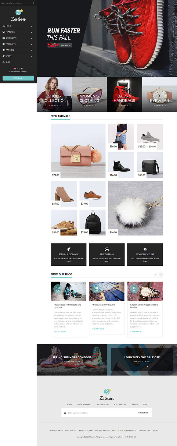  Shoes Store Magento 1 & 2 Theme in Magento Themes - product preview 1