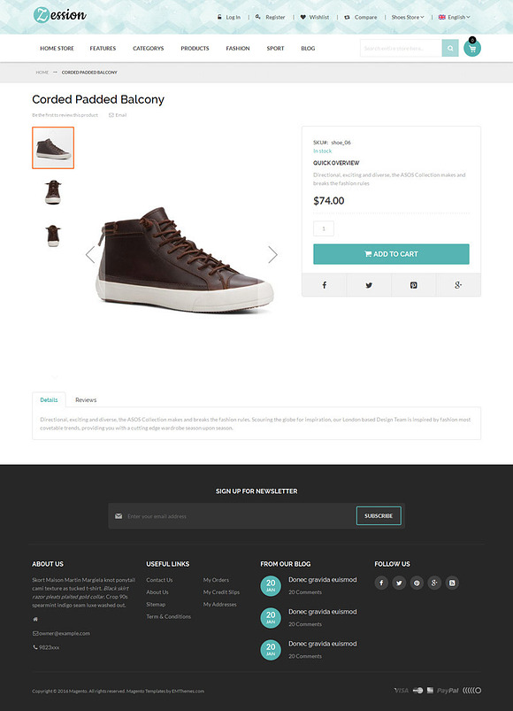  Shoes Store Magento 1 & 2 Theme in Magento Themes - product preview 2
