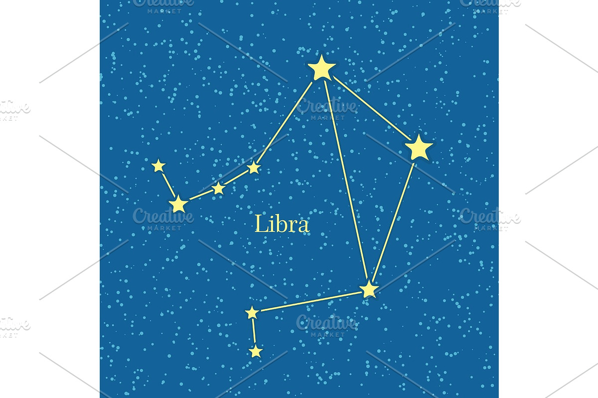 Night Sky with Libra Constellation Illustration in Illustrations - product preview 8
