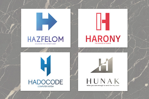 20 "H" Letter Alphabetic Logos in Logo Templates - product preview 6