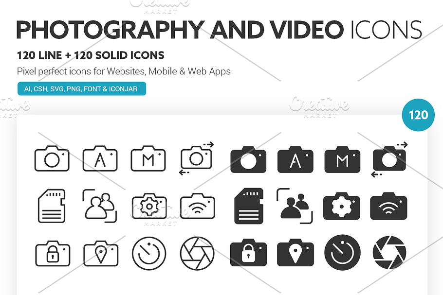 Photography and Video Icons in Icons - product preview 8
