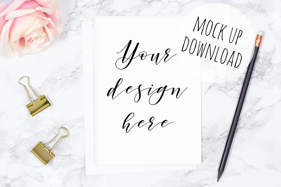 Pretty Card Mockup Styled Photograph in Product Mockups - product preview 8