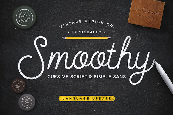 Smoothy - Cursive Script & Sans in Cursive Fonts - product preview 6
