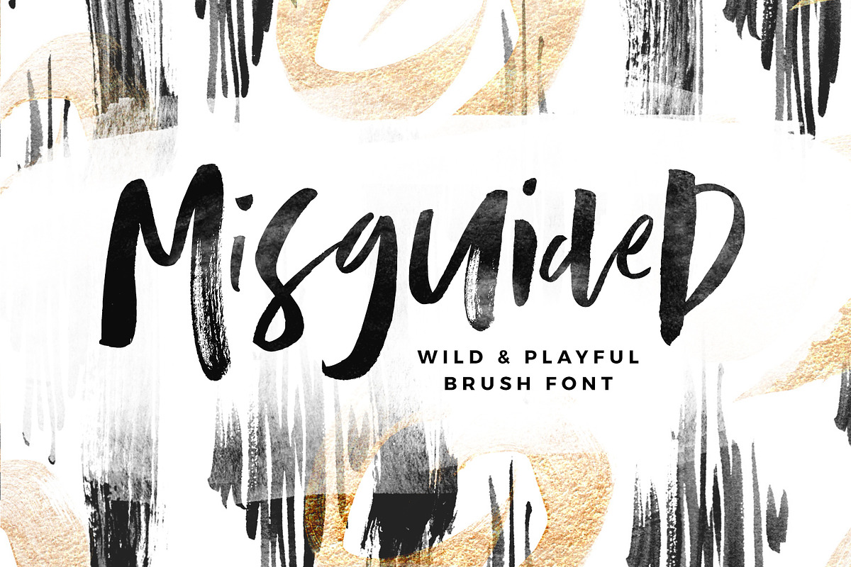 Misguided Brush Font in Brush Fonts - product preview 8