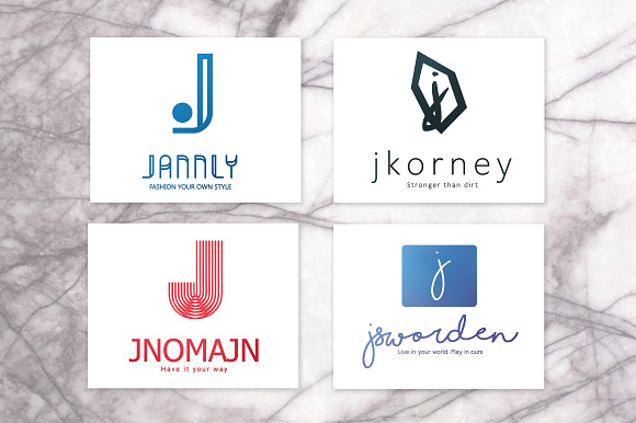 20 "J" Letter Alphabetic Logos in Logo Templates - product preview 6