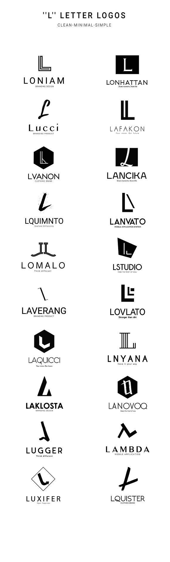 20 "L" Letter Alphabetic Logos in Logo Templates - product preview 2
