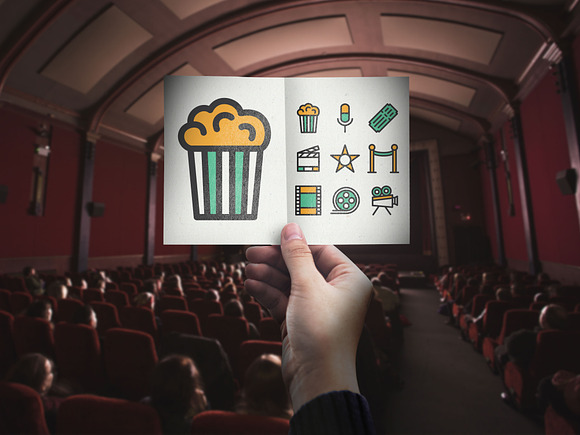 Cinema / Movie / Theater / Film Icon in Graphics - product preview 2
