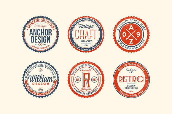 11 Trendy Vintage Badges Volume 1 in Logo Templates - product preview 1