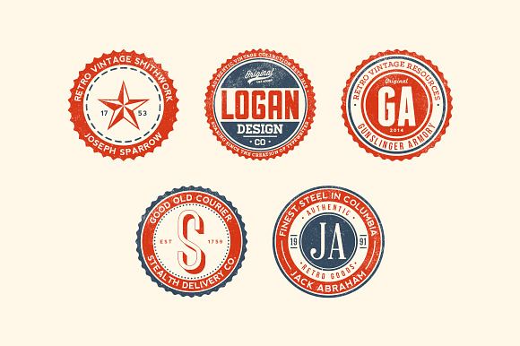 11 Trendy Vintage Badges Volume 1 in Logo Templates - product preview 2