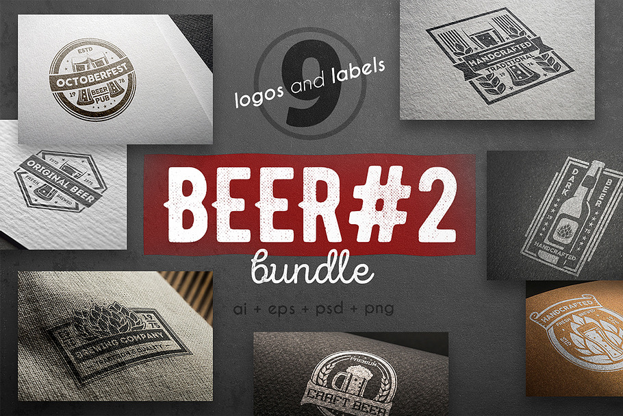 Beer logo #2nd kit in Logo Templates - product preview 8