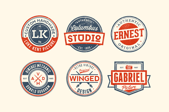 11 Trendy Vintage Badges Volume 3 in Logo Templates - product preview 1