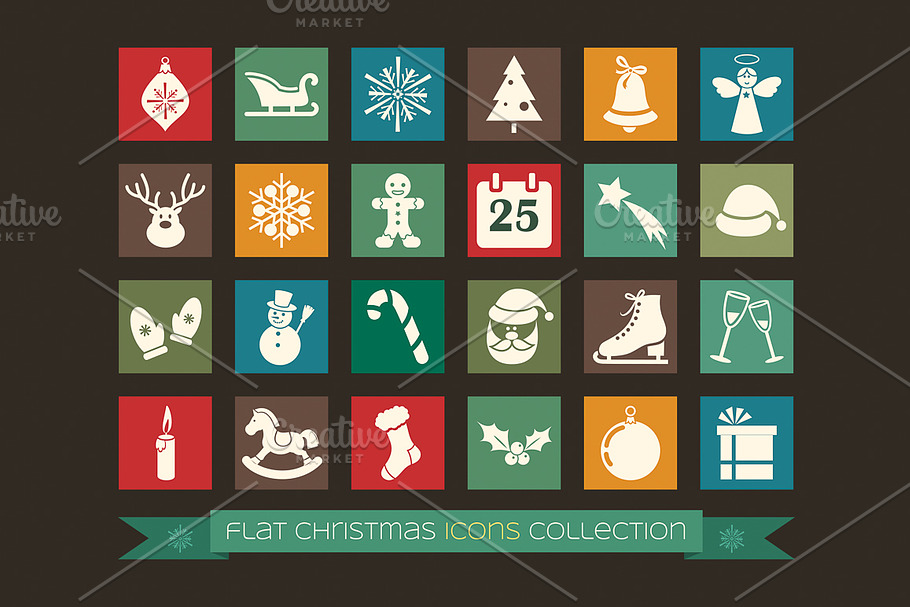 Christmas Icons (vector design) in Illustrations - product preview 8