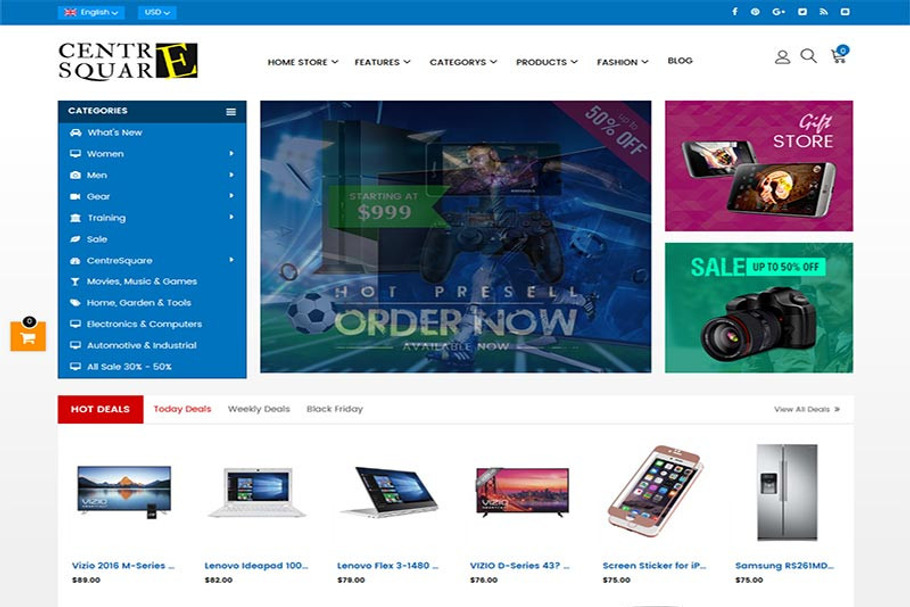  Shopping Center Magento 1 & 2 Theme in Magento Themes - product preview 8