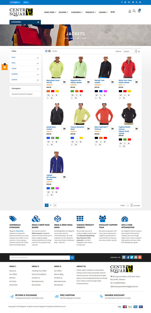  Shopping Center Magento 1 & 2 Theme in Magento Themes - product preview 3