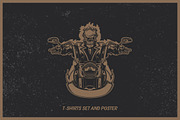 Motorcycle t-shirts and poster