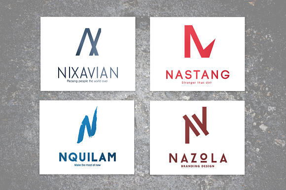 20 "N" Letter Alphabetic Logos in Logo Templates - product preview 6