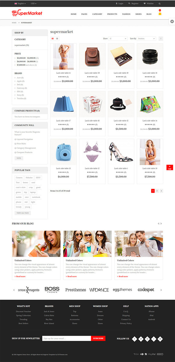 SuperMall Magento 1 & 2 Theme in Magento Themes - product preview 2