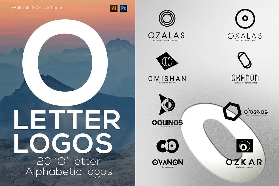20 "O" Letter Alphabetic Logos in Logo Templates - product preview 8