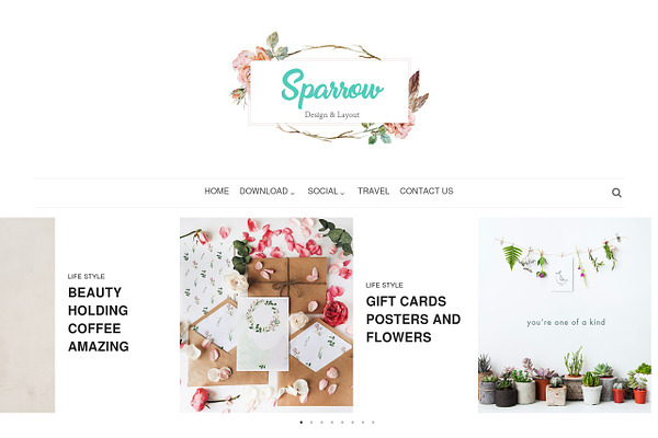 Sparrow Personal Blogger Template