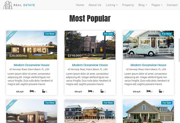 Real Estate Theme - Dream House in Bootstrap Themes - product preview 1