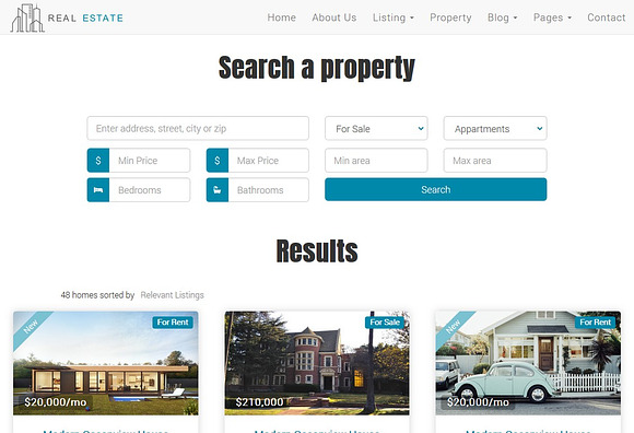 Real Estate Theme - Dream House in Bootstrap Themes - product preview 2