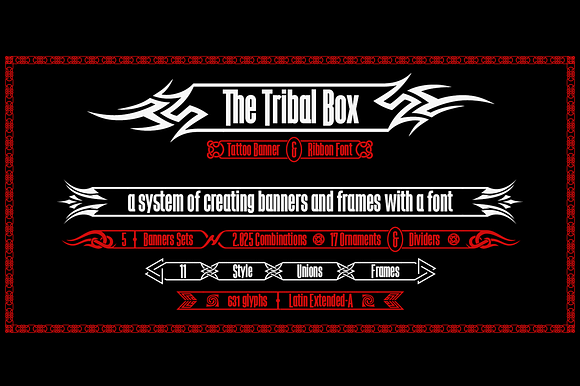 The Tribal Box -banner font- in Display Fonts - product preview 5