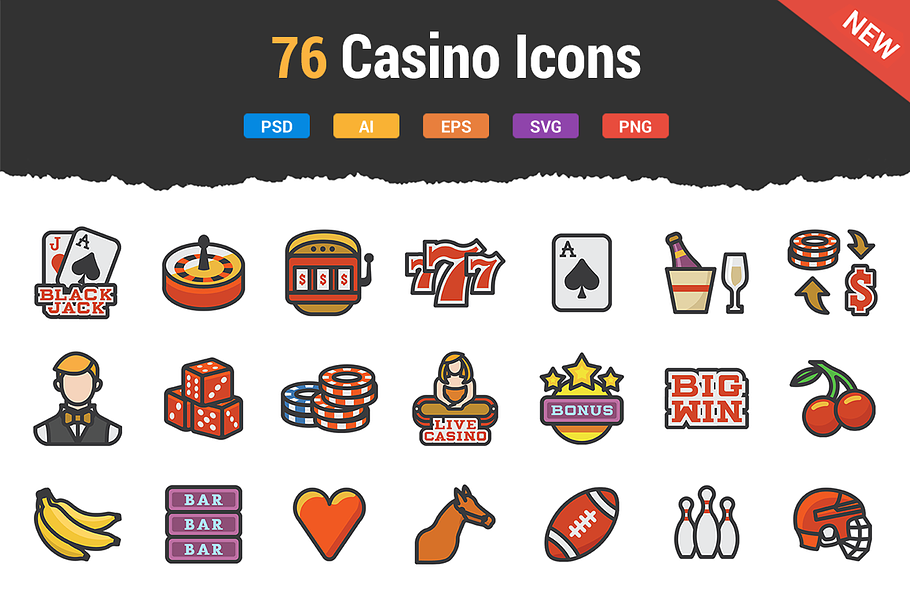 76 Casino Icons