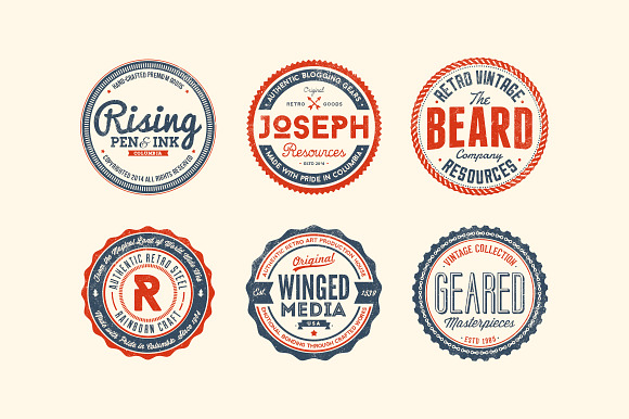 11 Trendy Vintage Badges Volume 2 in Logo Templates - product preview 1