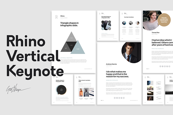 Rhino Vertical Keynote Template in Keynote Templates - product preview 1
