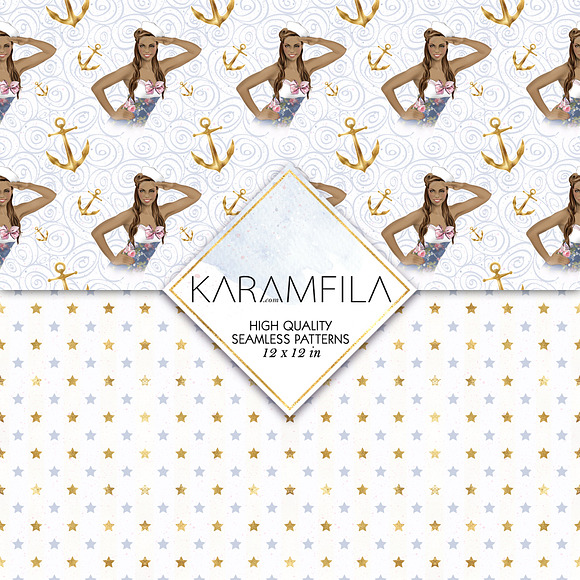 Nautical Seamless Patterns in Patterns - product preview 5