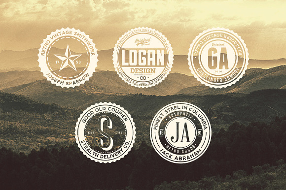 11 Trendy Vintage Badges Volume 1 in Logo Templates - product preview 4