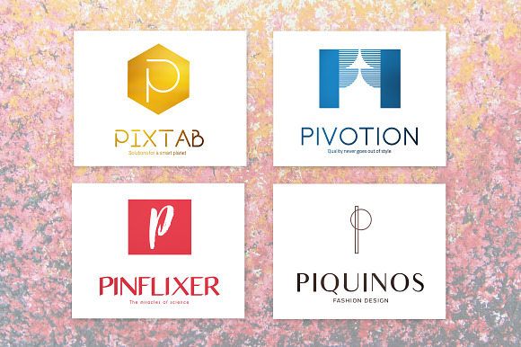 20 "P" Letter Alphabetic Logos in Logo Templates - product preview 4