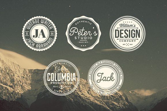 11 Trendy Vintage Badges Volume 2 in Logo Templates - product preview 4
