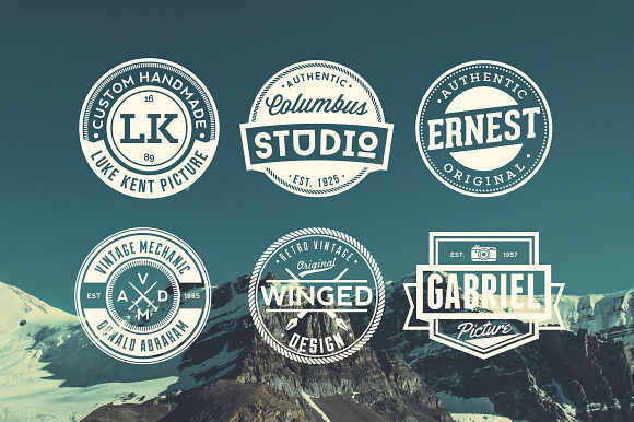 11 Trendy Vintage Badges Volume 3 in Logo Templates - product preview 3