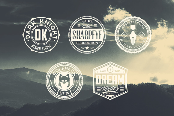 11 Trendy Vintage Badges Volume 3 in Logo Templates - product preview 4