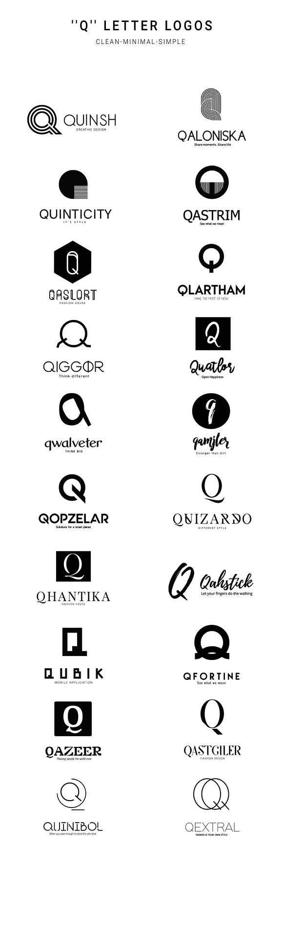 20 "Q" Letter Alphabetic Logos in Logo Templates - product preview 2