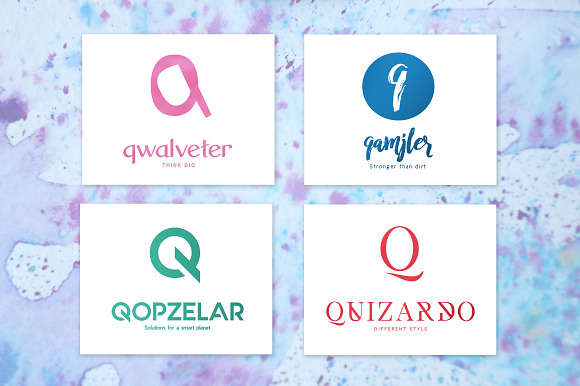20 "Q" Letter Alphabetic Logos in Logo Templates - product preview 5