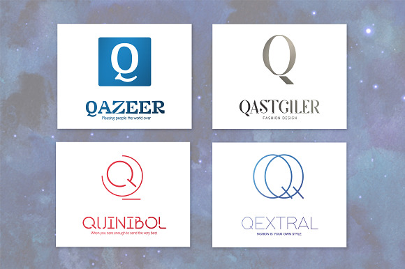 20 "Q" Letter Alphabetic Logos in Logo Templates - product preview 7