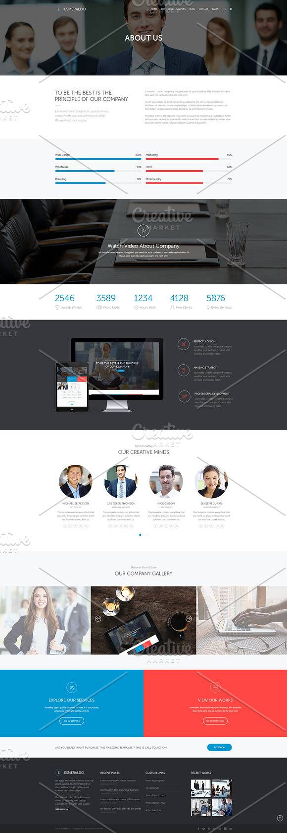 Esmeraldo - Corporate Template in Website Templates - product preview 1