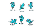 Feather logo template