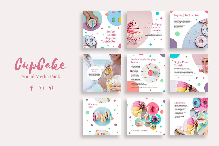 CupCake Social Media Pack in Instagram Templates - product preview 8