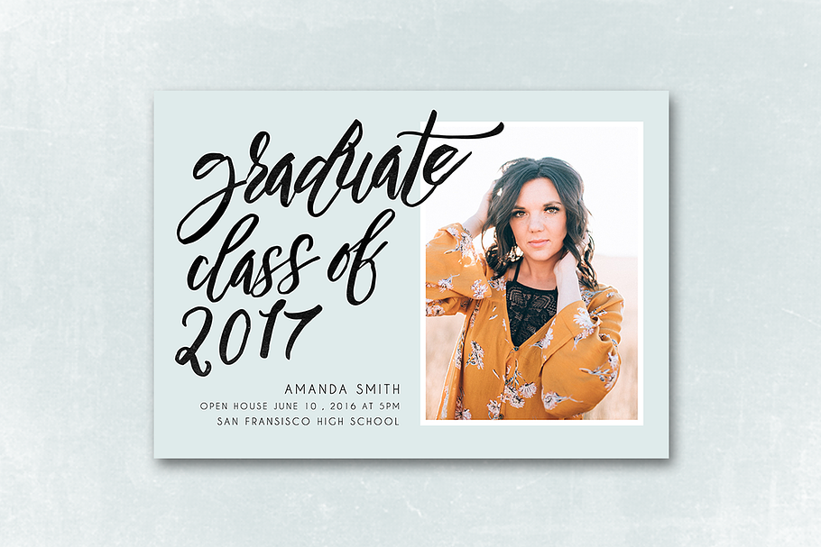 Senior Graduation Announcement 030 in Card Templates - product preview 8