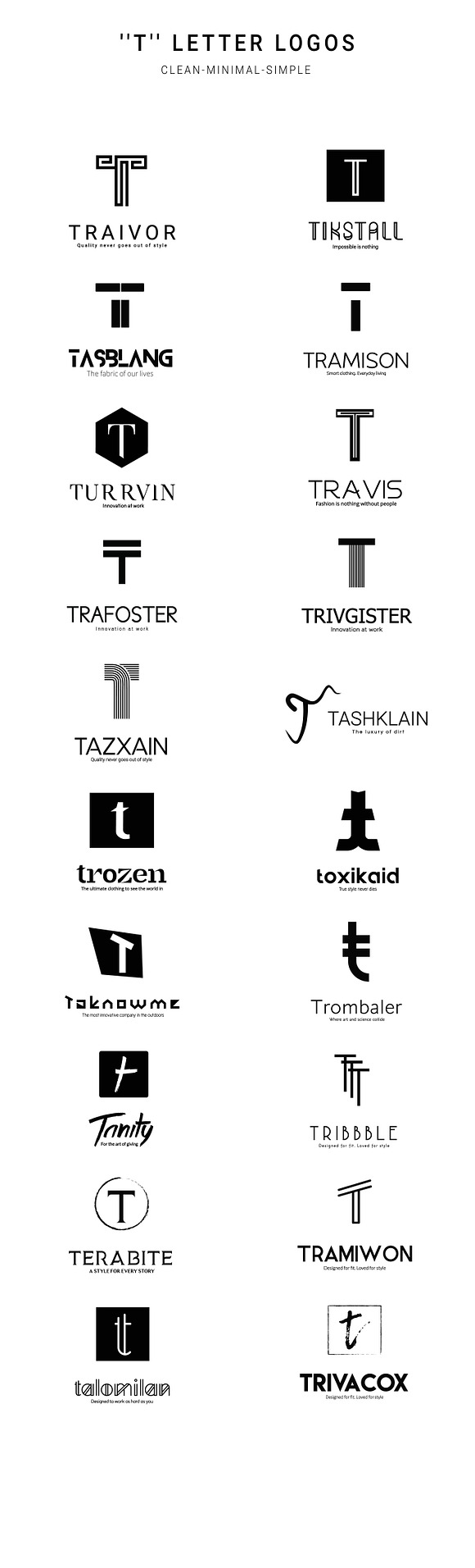 20 "T" Letter Alphabetic Logos in Logo Templates - product preview 2