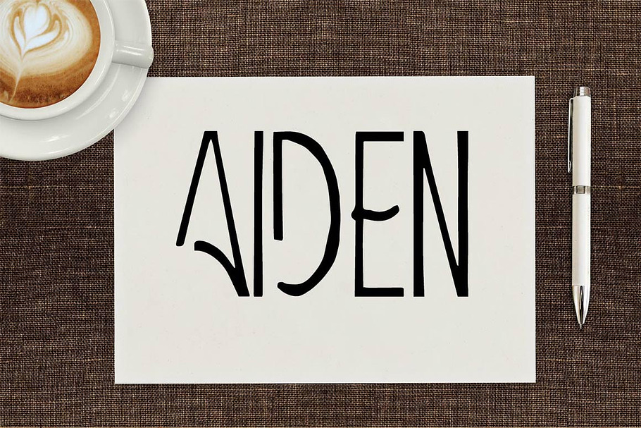Aiden Art-Deco Font in Display Fonts - product preview 8