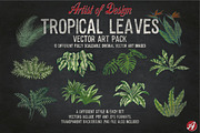 Tropical Leaves Vector Pack