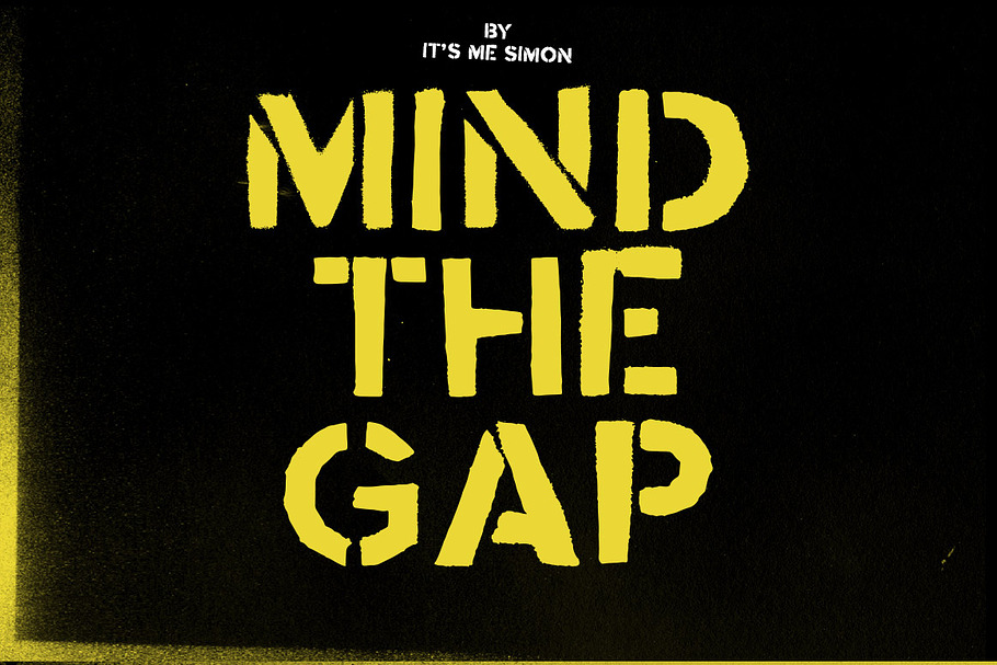 Mind the Gap stencil font in Military Fonts - product preview 8